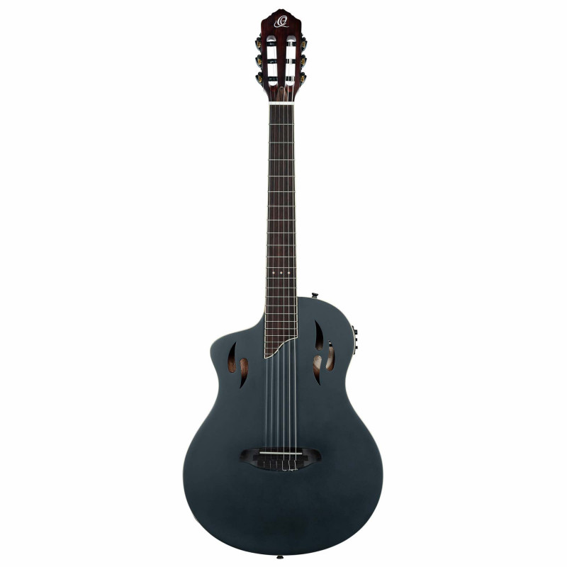 Ortega RTPSTD-SBK-L - Guitare électro-classique Tourplayer gaucher - Noir satiné (+ housse)