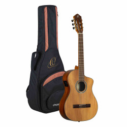 Ortega RCE23RO - Guitare électro-classique - Marron foncé satiné (+ housse)