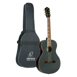 Ortega RRA-PLT - Guitare acoustique Parlor - Platinium brillant (+ housse)