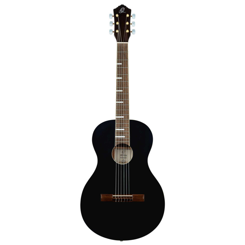 Ortega RRA-BKT - Guitare acoustique Parlor - Noir brillant (+ housse)