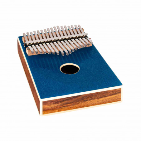 Ortega OKB4-MBL - Kalimba 17 notes en DO majeur - Bleu métallique (+ housse)