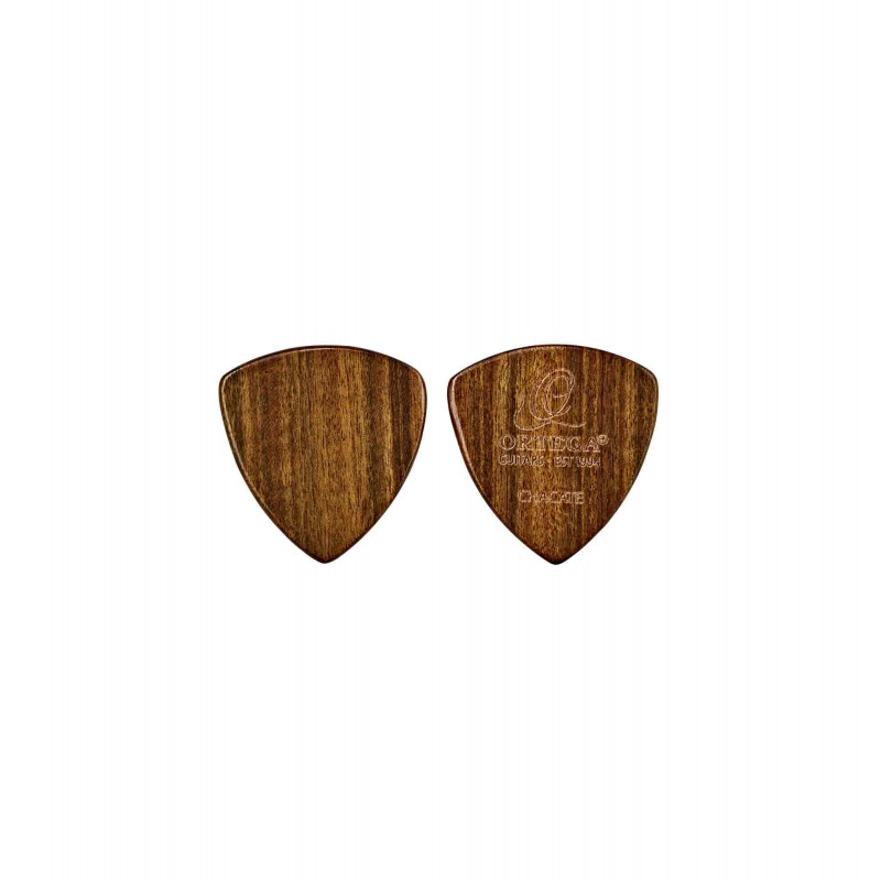 Ortega OGPWXLF-CH2 - Set de 2 médiators triangle XL en bois de chacate - 2mm