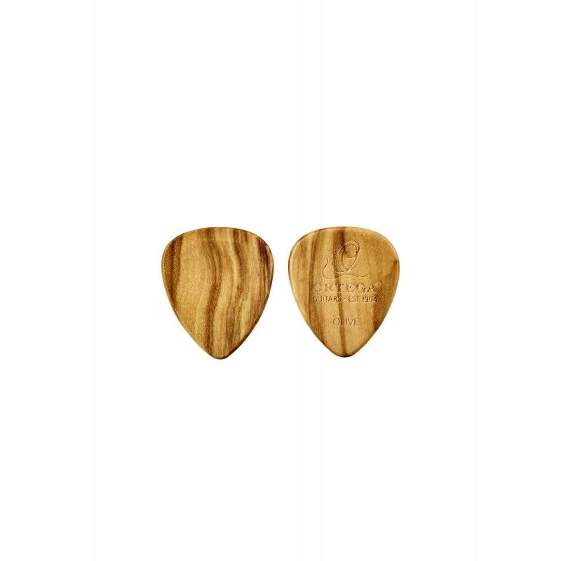 Ortega OGPW-OV2 - Set de 2 médiators en bois d'olivier - 2,5mm