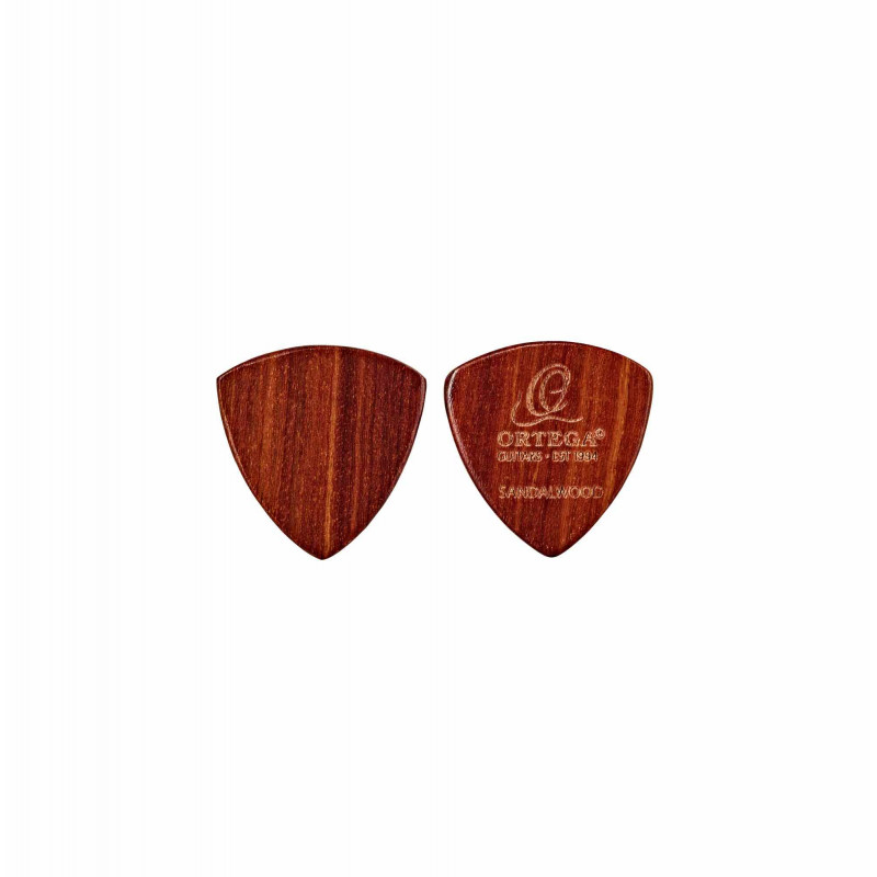 Ortega OGPWXLF-SW2 - Set de 2 médiators triangle XL en bois de sandalwood - 2mm