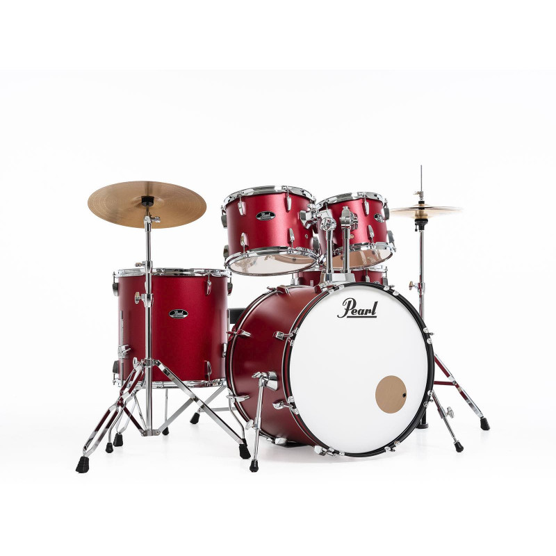 Pearl RSS505CC-31 Roadshow Fusion 20'' 5 fûts - Matte Red + pack Sabian Solar 2 cymbales