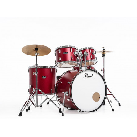 Pearl RSS505CC-31 Roadshow Fusion 20'' 5 fûts - Matte Red + pack Sabian Solar 2 cymbales