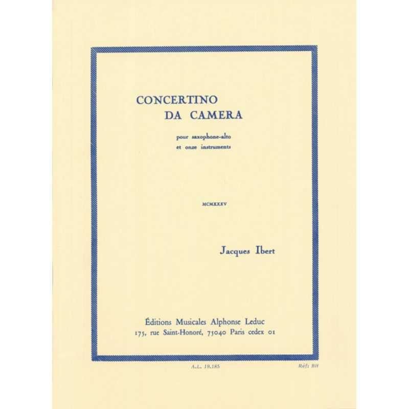 Concertino Da Camera - Jacques Ibert