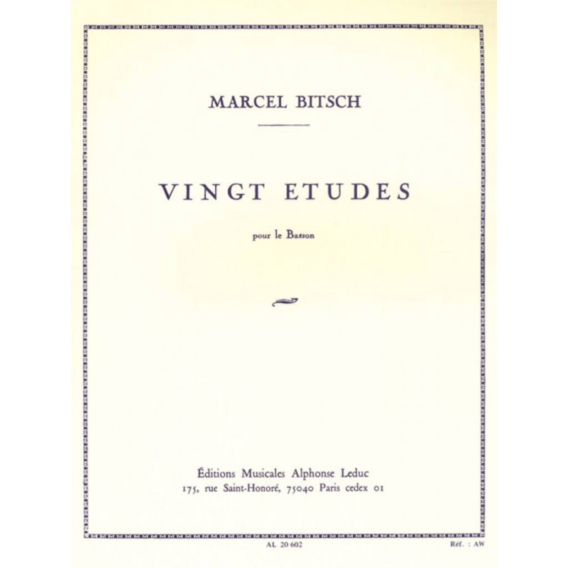 Twenty studies - Marcel Bitsch