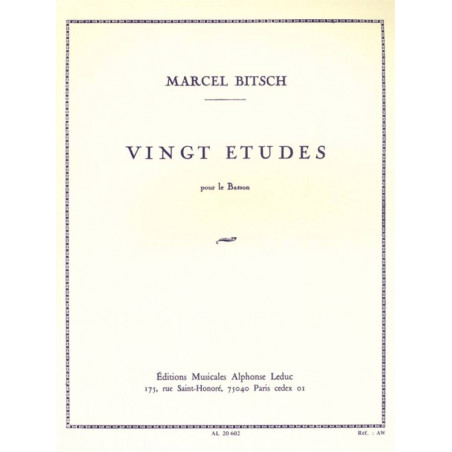 Twenty studies - Marcel Bitsch