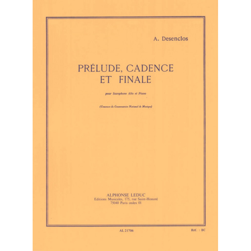 Prelude Cadence Et Finale - Alfred Desenclos