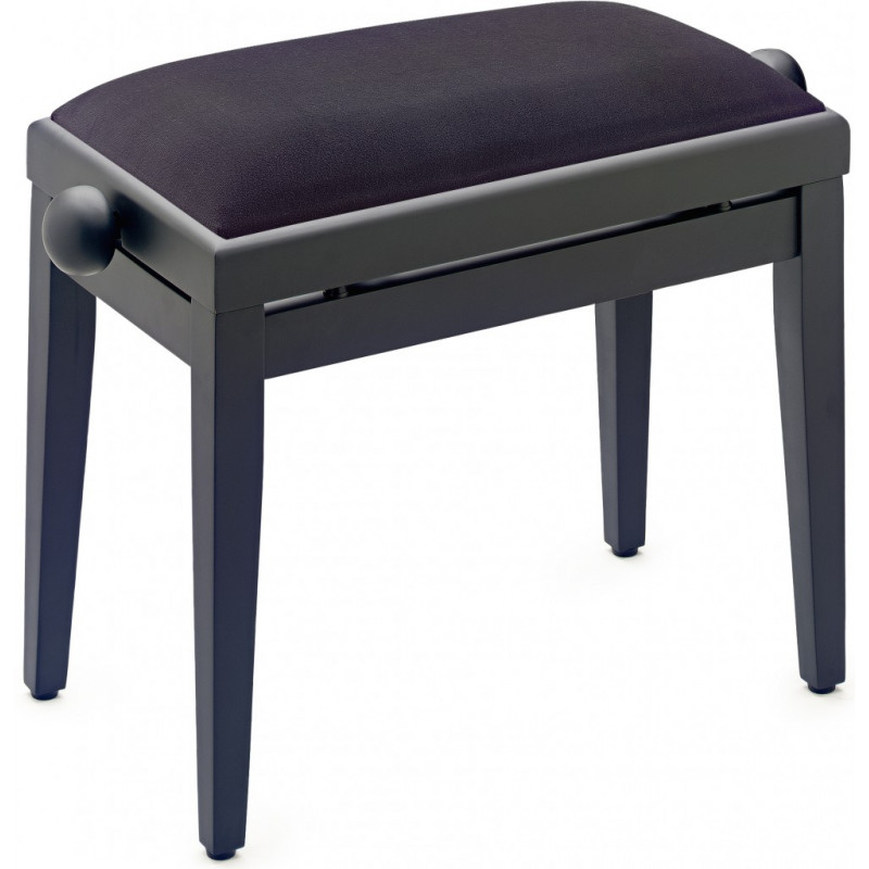 Stagg PB05 BKM SVBK - Banquette Noir Mat pelote velours noir lisse