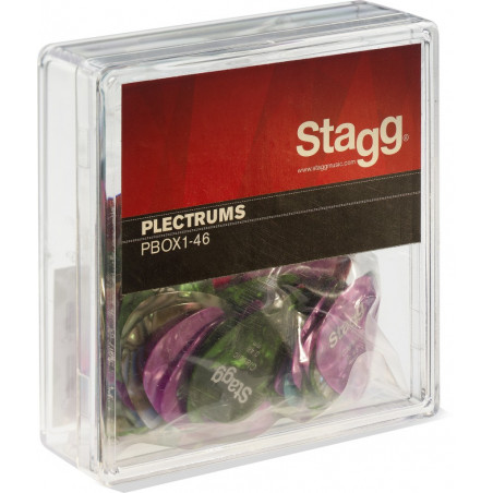 Stagg PBOX1-46 - Boite Plectres 100pcs, 0.46 Mm