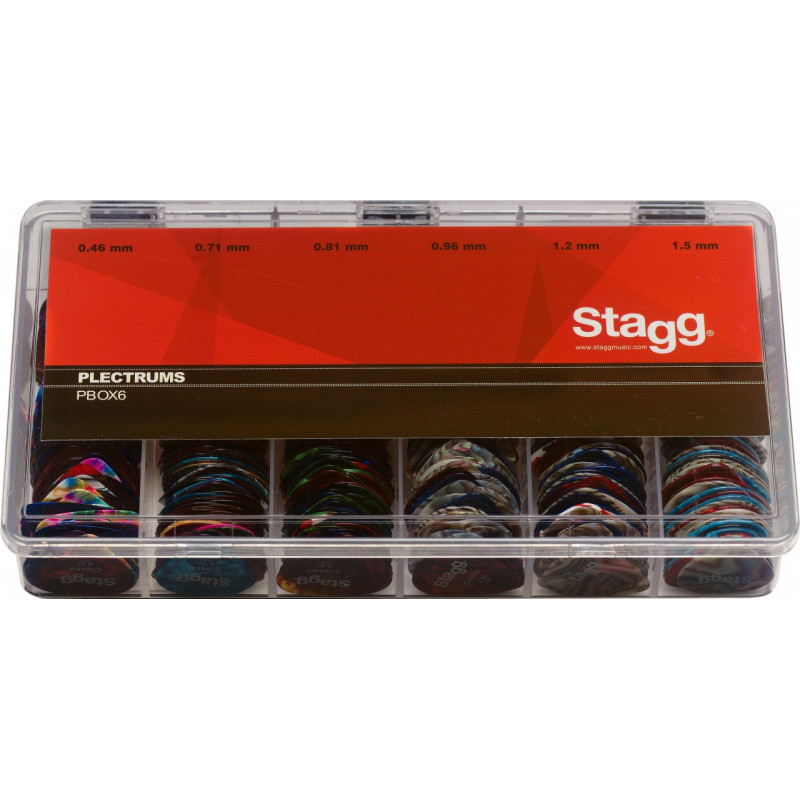 Stagg PBOX6 - Boite Plectres Assort. 600 Pcs