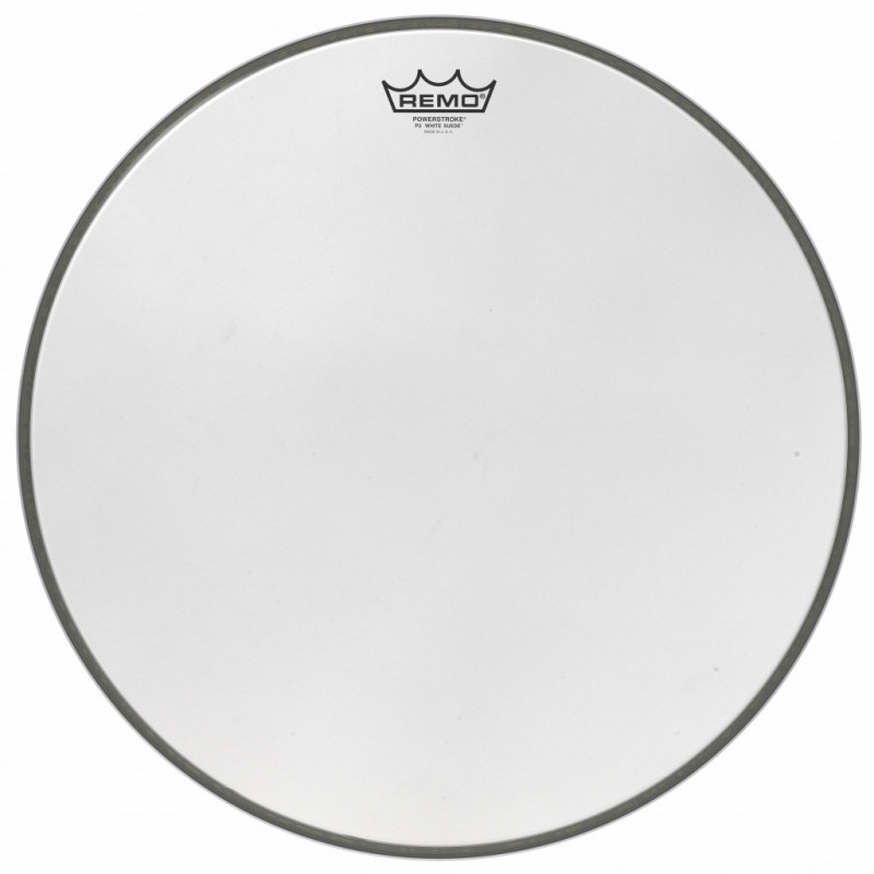 Remo P3-1818-WS - Peau 18" Powerstroke 3 White Suede