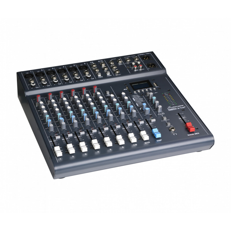 Studiomaster CLUB XS10+ - Table de mixage compacte Club XS 10+, 8 canaux, 10 entrées + jack