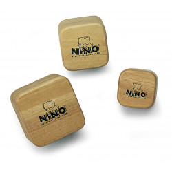 Nino NINO507 - Lot de 3 shakers carrés en bois