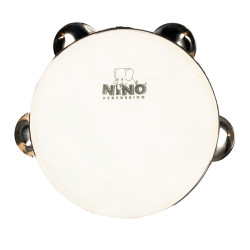 Nino NINO942 - Tambourin en bois 6" avec peau et cymbalettes