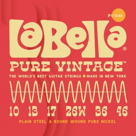 La Bella PV1046 - Jeu de Cordes Electrique La Bella Pure Vintage