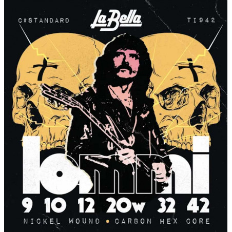 La Bella TI942 - Jeu de Cordes Electrique La Bella Tony Iommi