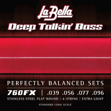 La Bella 760FX - Jeu de Cordes Basse La Bella Deep Talkin Fl 39-96