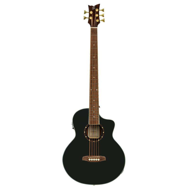 Ortega D8CE-5 - Basse électro-acoustique 5 cordes - Noir brillant