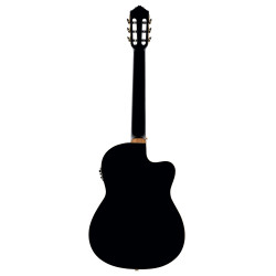 Ortega RCE138-T4BK-L - Guitare électro-classique gaucher - Noir brillant (+ housse)