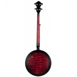 Ortega OBJE400TFR - Banjo 5 cordes - Rouge feu transparent