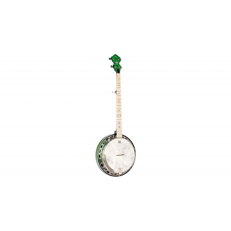 Ortega OBJE400TGR - Banjo 5 cordes - Vert transparent (+ housse)