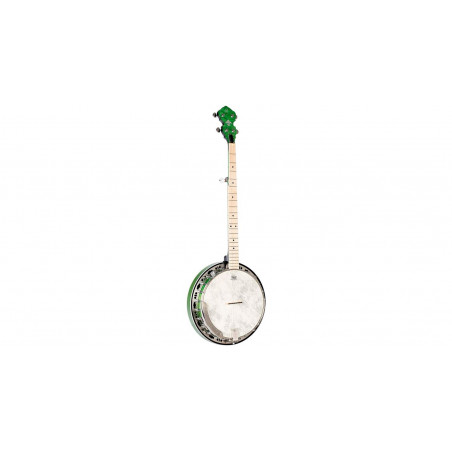 Ortega OBJE400TGR - Banjo 5 cordes - Vert transparent (+ housse)