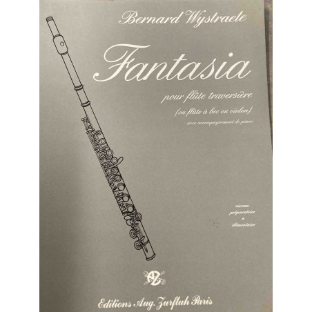 Bernard Wystraete Fantasia - pour flute et piano occasion