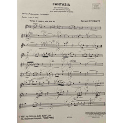 Bernard Wystraete Fantasia - pour flute et piano occasion