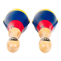 Meinl MSM3CO - Paire de maracas en cuir - Drapeau colombien