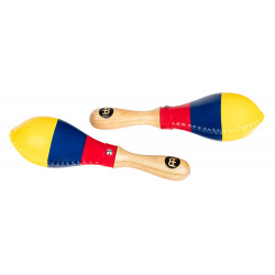 Meinl MSM3CO - Paire de maracas en cuir - Drapeau colombien