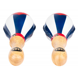 Meinl MSM3CU - Paire de maracas en cuir - Drapeau cubain