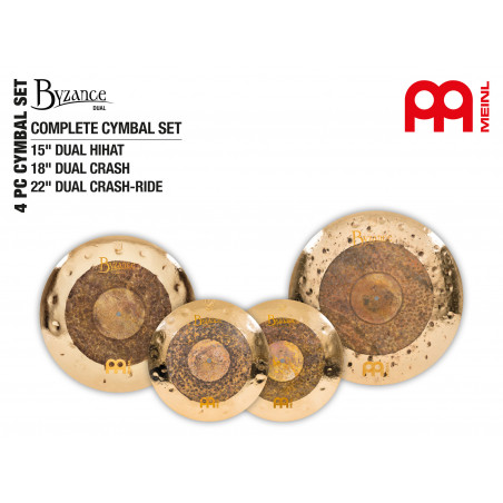 Meinl BDU-CS2 - Pack de cymbales complet Byzance Dual - Brillant raw traditional