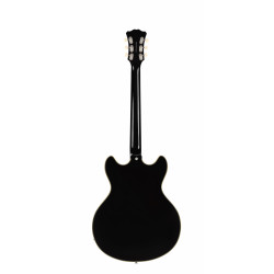 D'Angelico - Guitare Semi-Hollow body Excel DC Tour - Solid Black (+ housse)