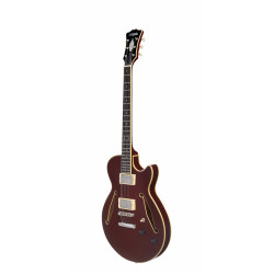 D'Angelico - Guitare Semi-Hollow body Excel SS Tour - Solid Wine (+ housse)