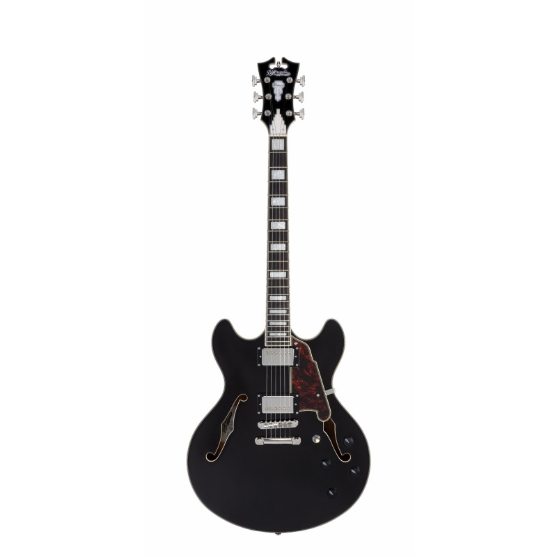 D'Angelico - Guitare Semi-Hollow body Premier DC - Black Flake (+ housse)