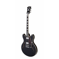 D'Angelico - Guitare Semi-Hollow body Premier DC - Black Flake (+ housse)