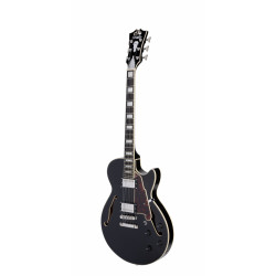 D'Angelico - Guitare Semi-Hollow body Premier SS - Black Flake (+ housse)