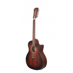 D'Angelico - Guitare électro-acoustique 12 cordes Premier Gramercy LS - Aged Mahogany