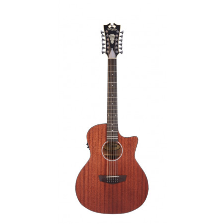 D'Angelico - Guitare électro-acoustique Premier Gramercy LS - Mahogany Satin