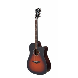 D'Angelico - Guitare élecro-acoustique Premier Bowery LS Satin - Vintage Sunburst