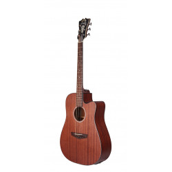 D'Angelico - Guitare électro-acoustique Premier Bowery LS - Mahogany Satin