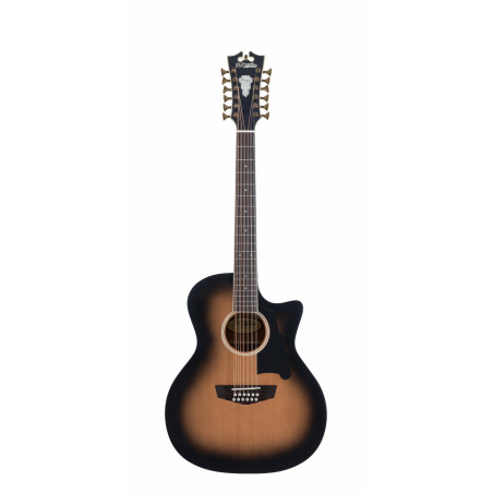 D'Angelico - Guitare électro-acoustique 12 cordes Premier Fulton - Aged Burst