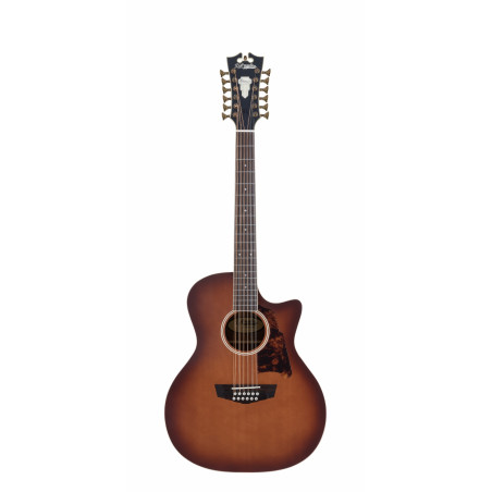 D'Angelico - Guitare électro-acoustique 12 cordes Premier Fulton - Caramel Burst