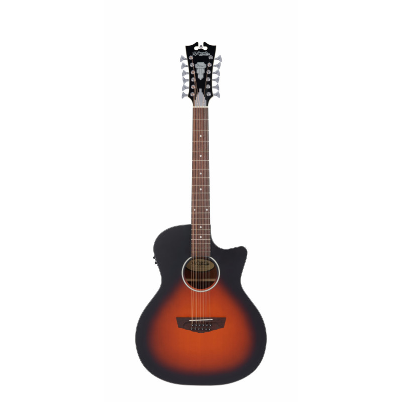 D'Angelico - Guitare électro-acoustique 12 cordes Premier Fulton LS - Satin Vintage Sunburst