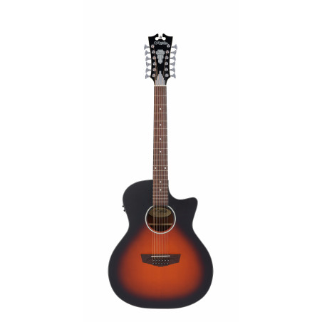 D'Angelico - Guitare électro-acoustique 12 cordes Premier Fulton LS - Satin Vintage Sunburst