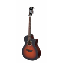 D'Angelico - Guitare électro-acoustique 12 cordes Premier Fulton LS - Satin Vintage Sunburst