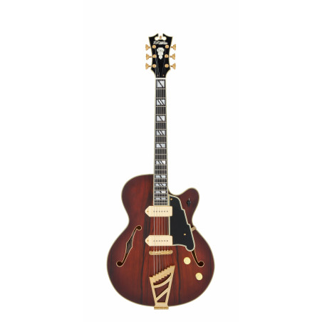 D'Angelico - Guitare Semi-Hollow body Deluxe 59 - Satin Brown Burst (+ étui)